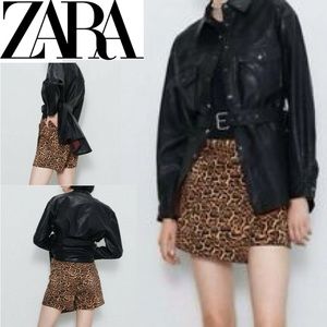 NEW ZARA skorts shorts animal print